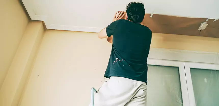 Ceiling Water Damage Repair in Experiment