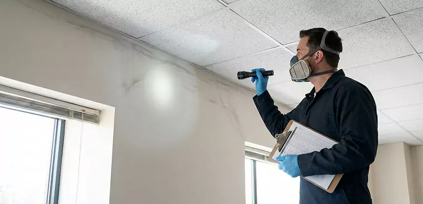 Ceiling Water Damage Inspection in Experiment