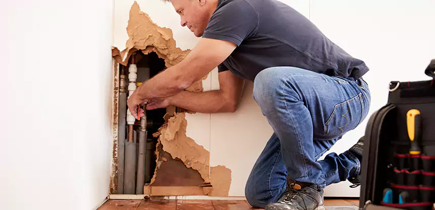 Broken Pipe Water Damage Repair in Experiment